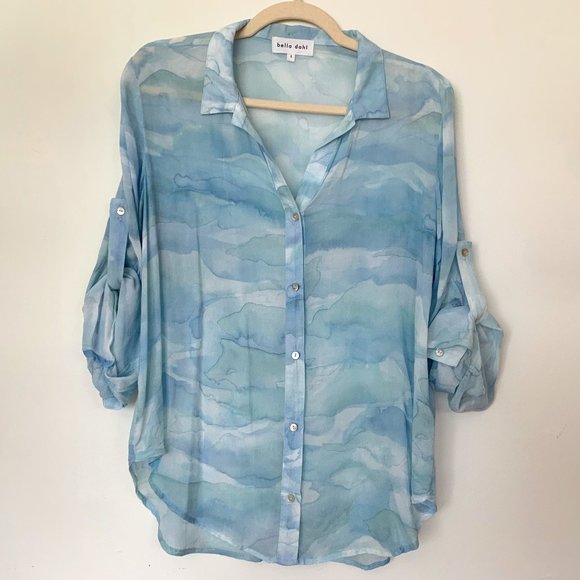 Revolve's Bella Dahl cloud button down blouse - Picture 2 of 6